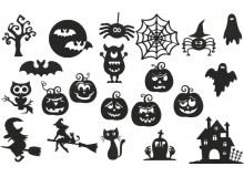 Stickserie - Halloween Silhouette